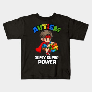 Autism Is My Super Power, Strong Boy Kids T-Shirt